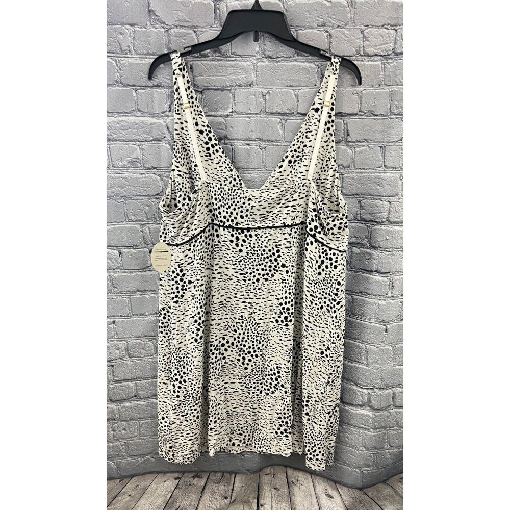 Soma Cool Nights Chemise Exotic Spots Ivory Black Nightgown Size XXL - Picture 2 of 10